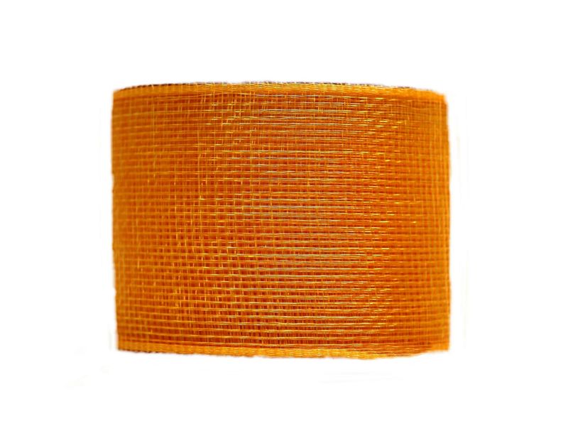 4" x 25yds Plastic Mesh, Gold 1