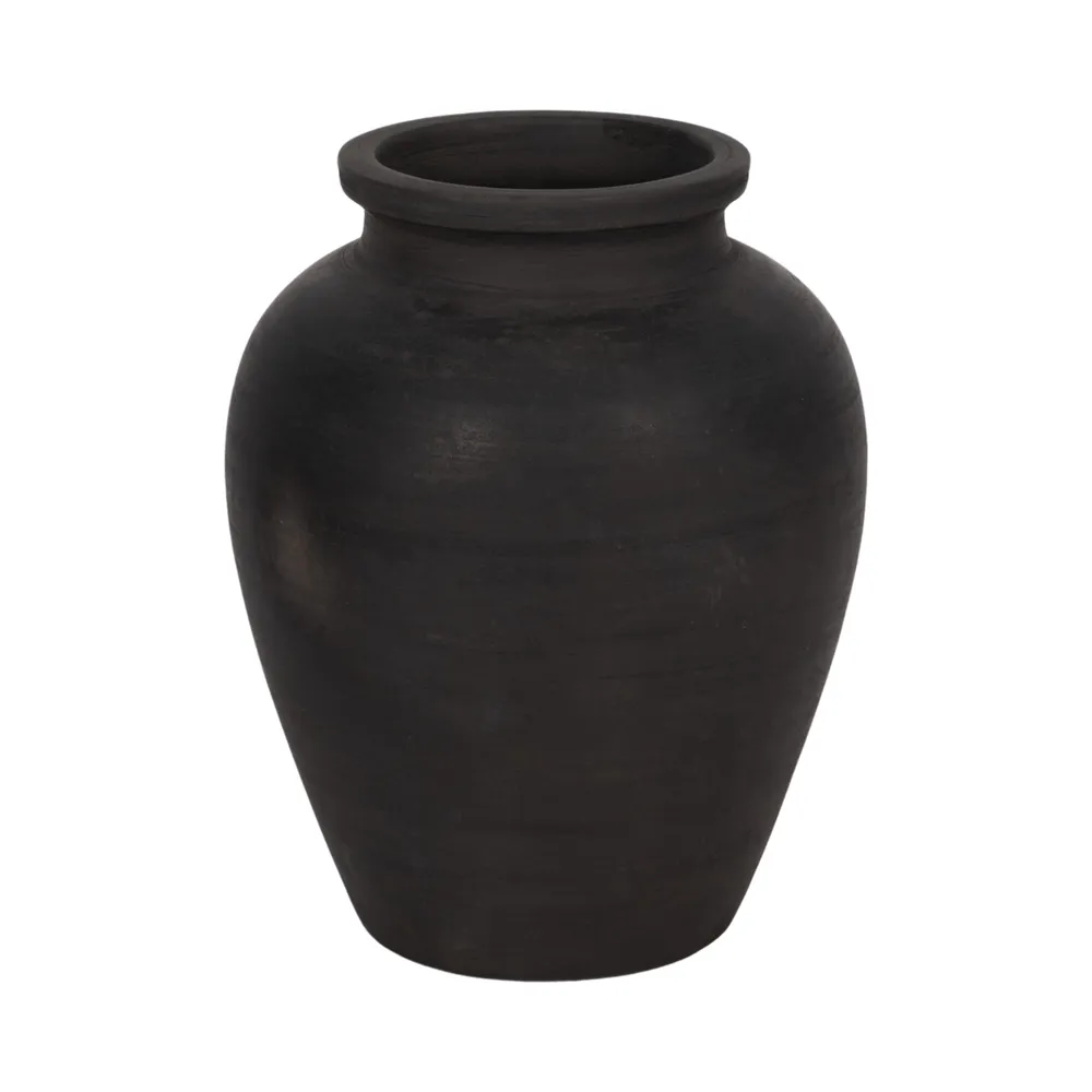 HAWLEYWORTH BLACK VASE 11 (IN)