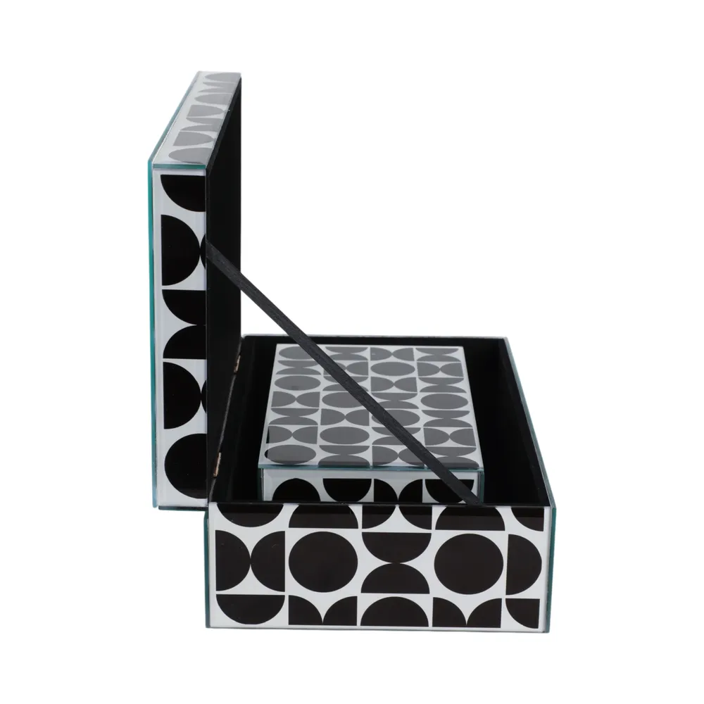 DUNEGROVE SET OF 2 BLACK BOXES 4 (IN)