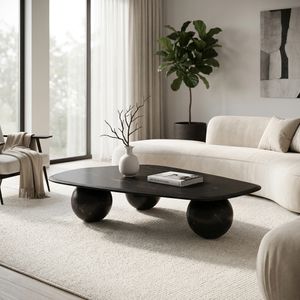 HOLLISPORT BLACK COFFEE TABLE 13 (IN) 10