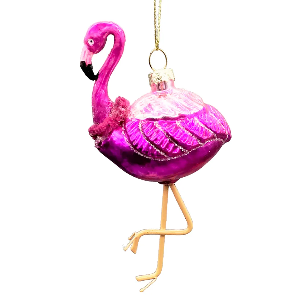 4-3/4" FLAMINGO ORNAMENT