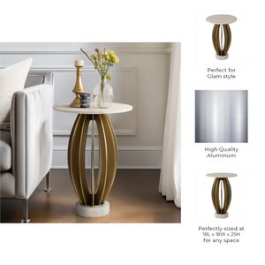 WARDWOOD WHITE TABLE 25 (IN) 8