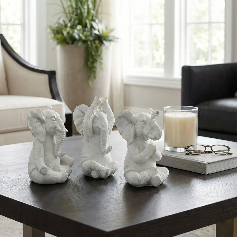 YATESWORTH SET OF 3 WHITE DECOR 8 (IN)