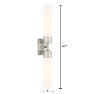 Astor 24.5'' Wide 2-Light Sconce - Brushed Nickel 2