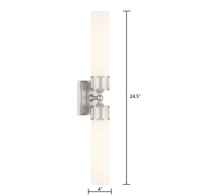 Astor 24.5'' Wide 2-Light Sconce - Brushed Nickel