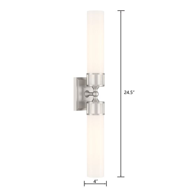 Astor 24.5'' Wide 2-Light Sconce - Brushed Nickel