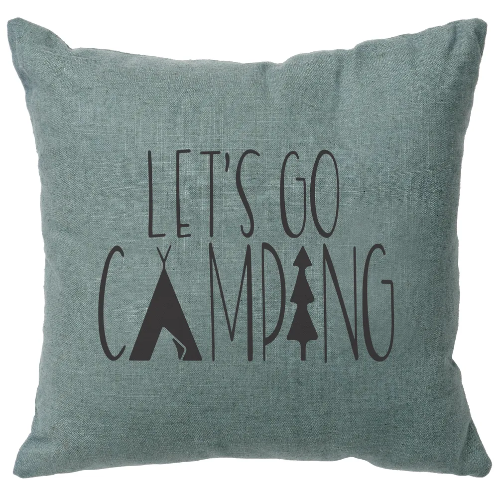 Image Pillow - Go Camping - Linen Ocean