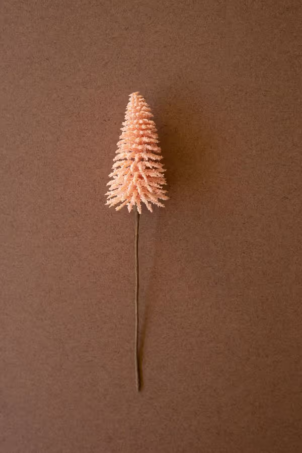 Mini Bottle Brush Trees on a Stem / Pink