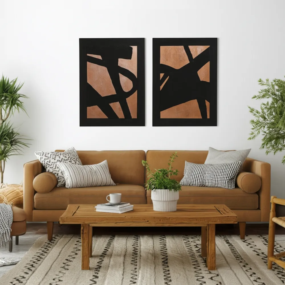 DRAYTONSTONE SET OF 2 BLACK ART 48 (IN)