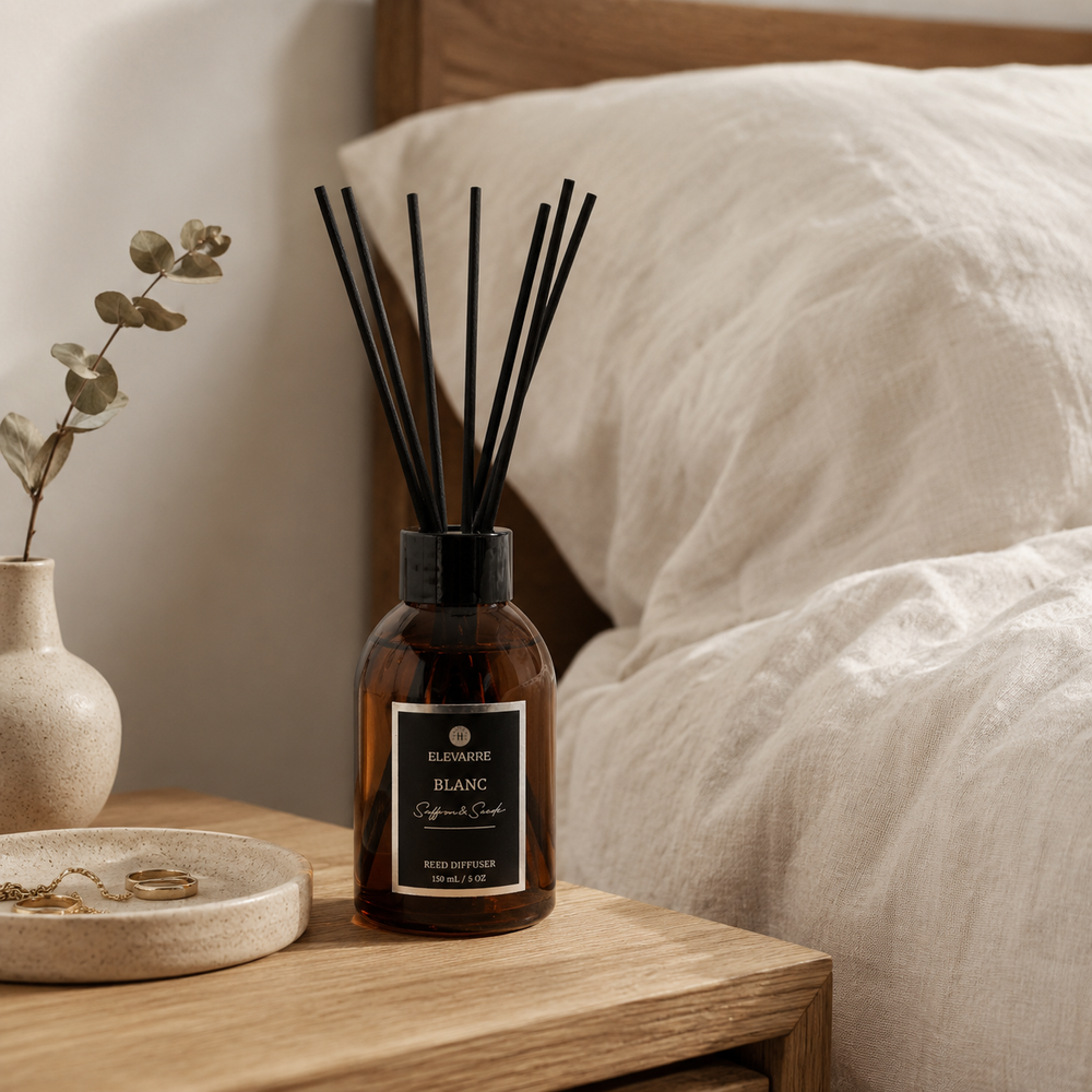 BURTONRUN BLANC SAFFRON & SUEDE CANDLE 8 (IN)