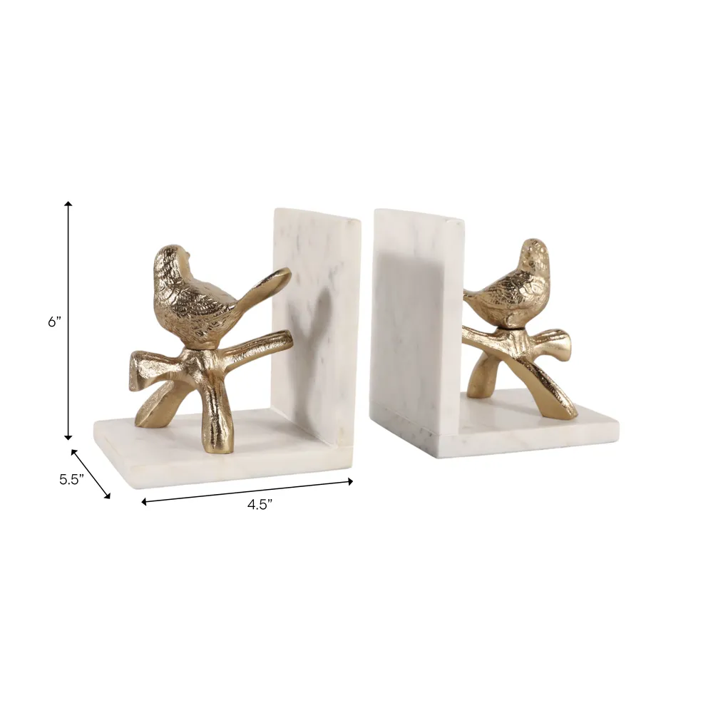 GERBERPORT SET OF 2 GOLD BOOKENDS 7 (IN)