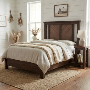 WoodShop Carriage House Bed with Rail System - Cal King 1