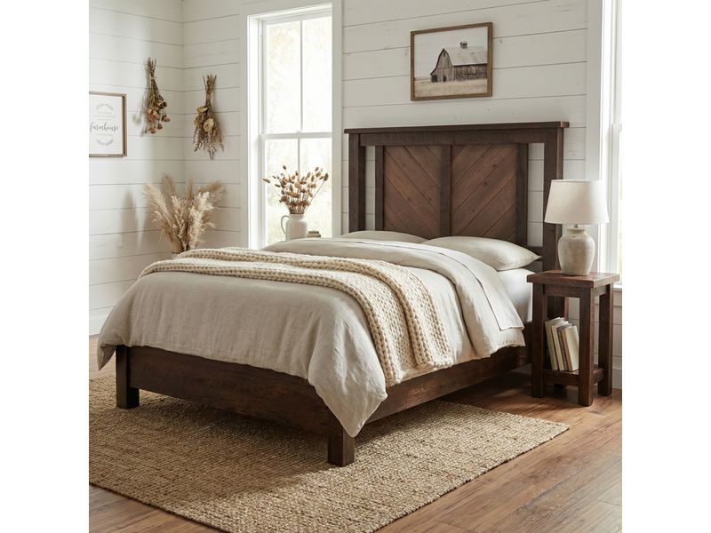 WoodShop Carriage House Bed with Rail System - Cal King 1