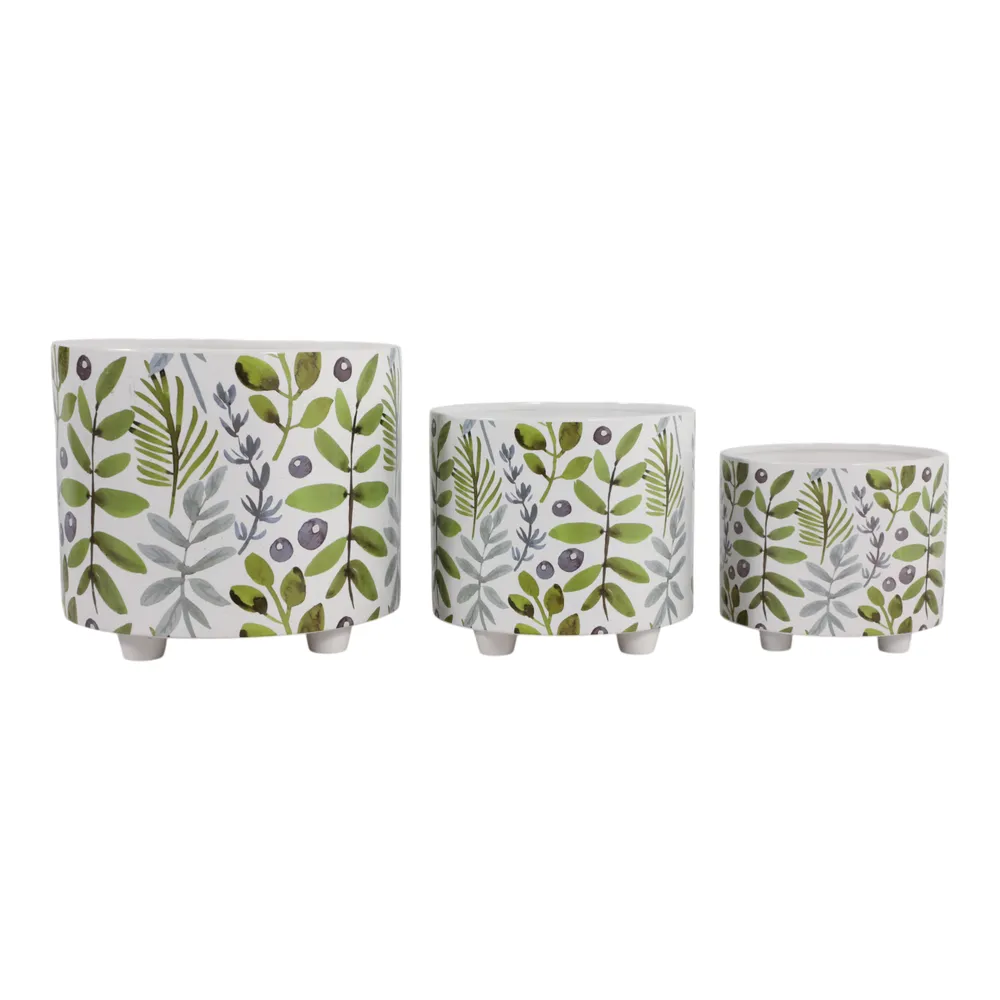 BARNETWORTH SET OF 3 GREEN PLANTER 11 (IN)