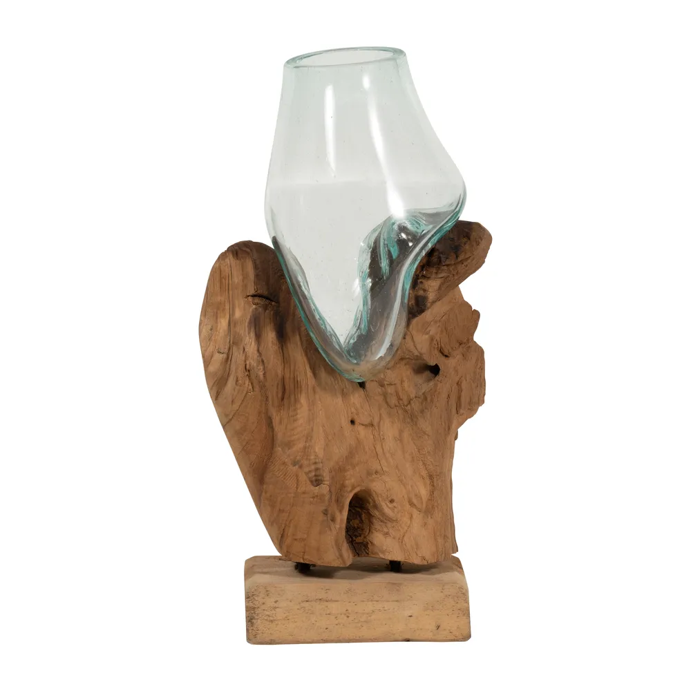 BARRONFORD BROWN GLASS VASE 12 (IN)