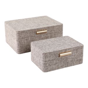 EVERTONPORT SET OF 2 BROWN BOXES 5 (IN) 1