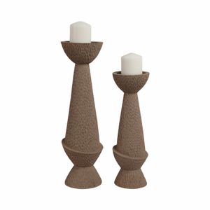 VALECLIFF SET OF 2 TAN CANDLE HOLDER 20 (IN) 3