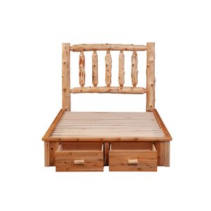 Cedar Log Footboard Dresser for Platform Bed - Three Drawer - Cal King - Vintage 6