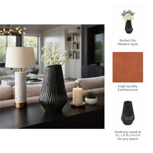 HEYDONWICK BLACK VASE 15 (IN) 11