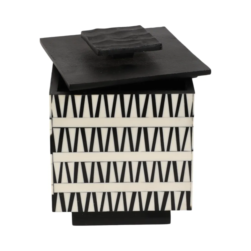 TANNERWIND SET OF 2 BLACK BOXES 9 (IN)
