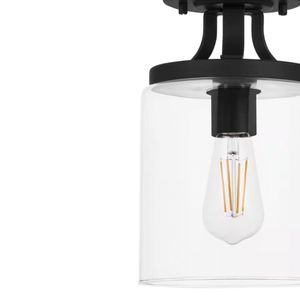 Melina 6.75'' Wide 1-Light Flush Mount - Matte Black 2