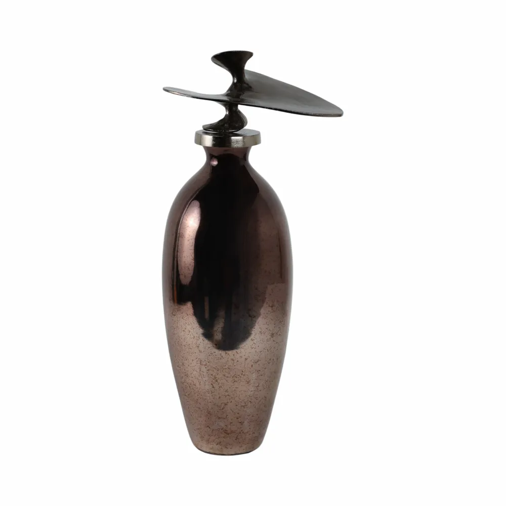 CEDARFORD BRONZE GLASS VASE 22 (IN)