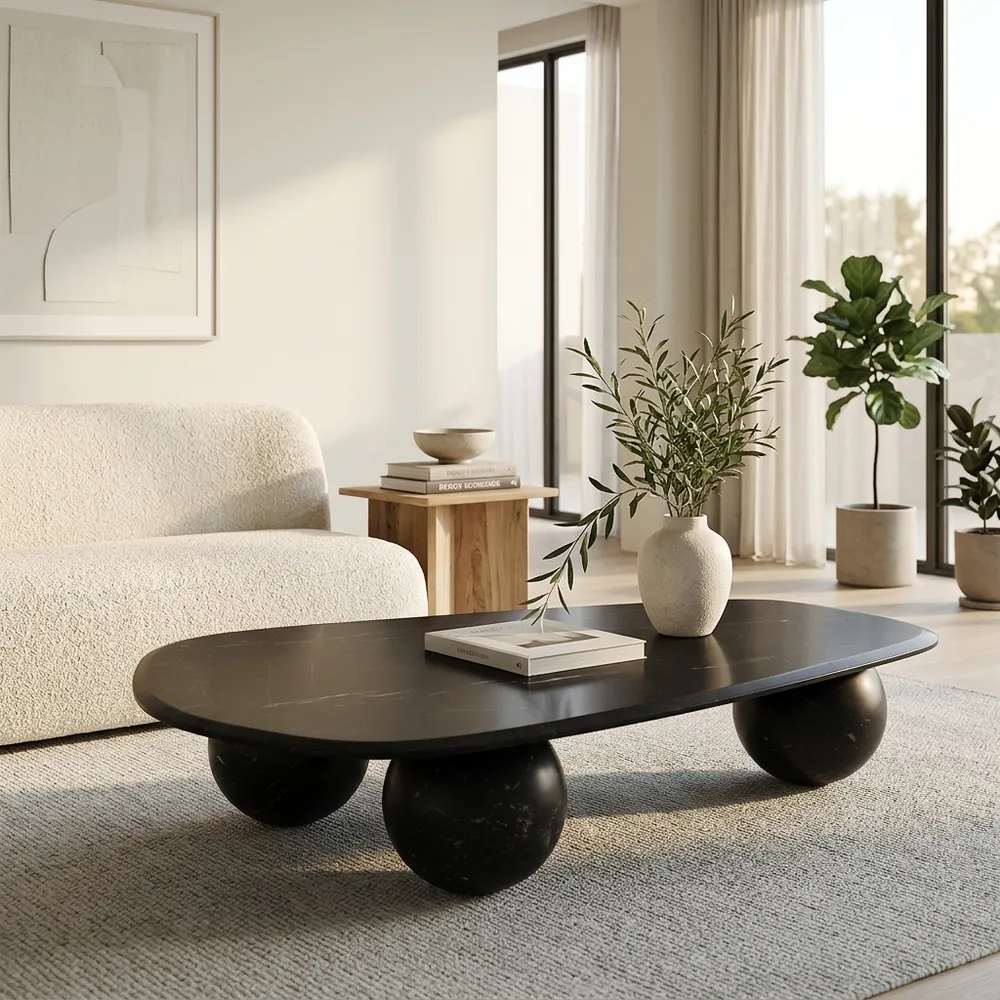 HOLLISPORT BLACK COFFEE TABLE 13 (IN)