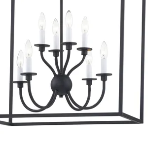 Prescott 24'' Wide 8-Light Chandelier - Matte Black 5