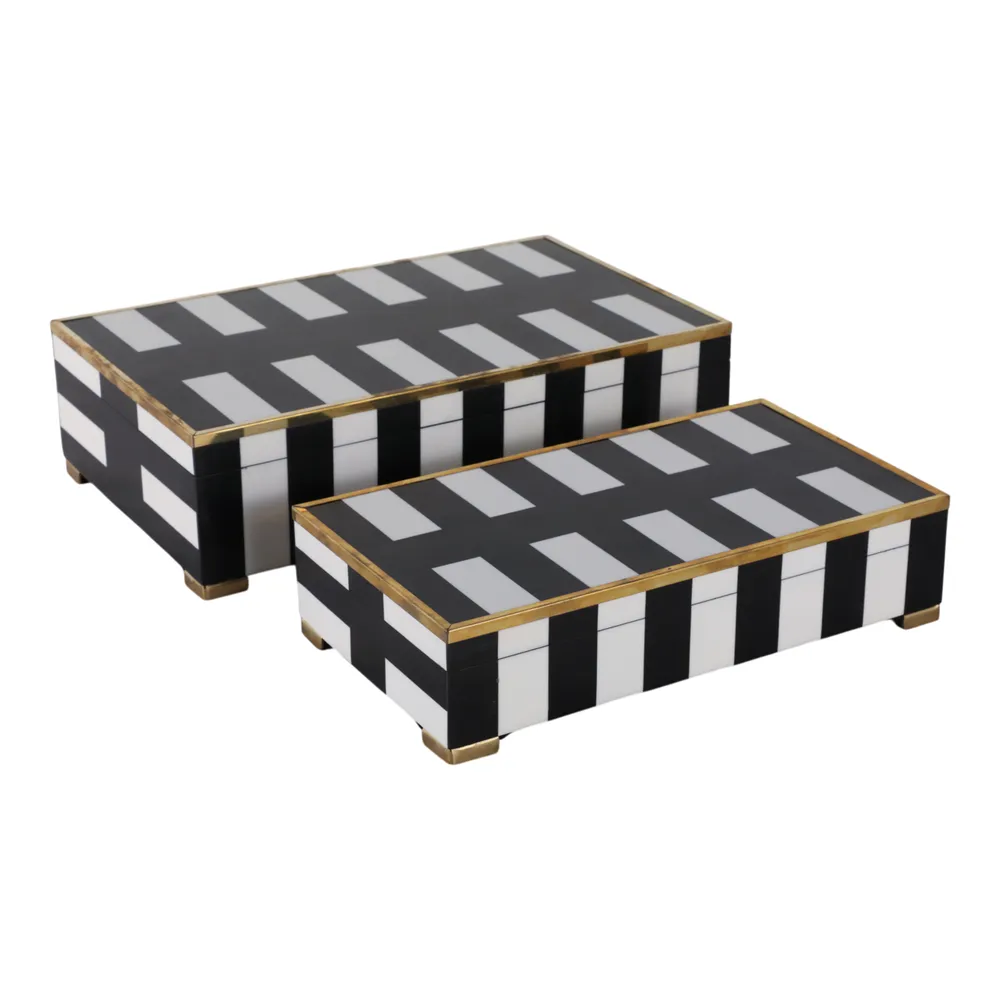 SKYERUN SET OF 2 BLACK BOXES 4 (IN)