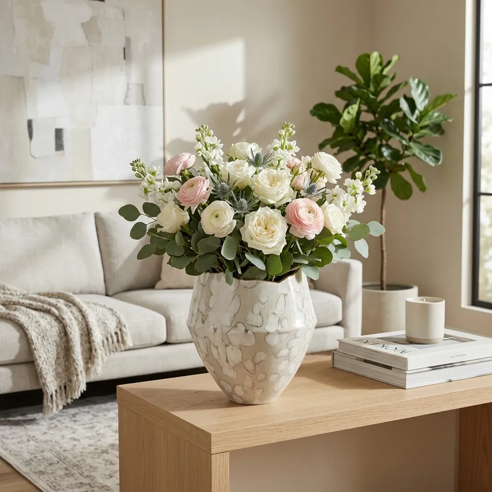 HANSONMILL IVORY VASE 10 (IN)