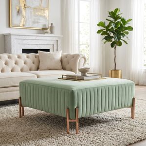ARNETTPARK GREEN OTTOMAN 18 (IN) 10