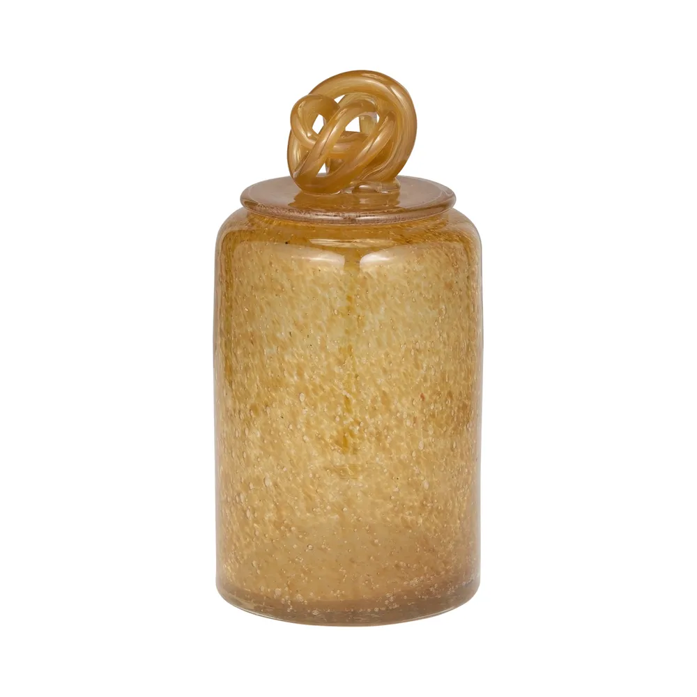 DIXONWELL ORANGE GLASS VASE 9 (IN)