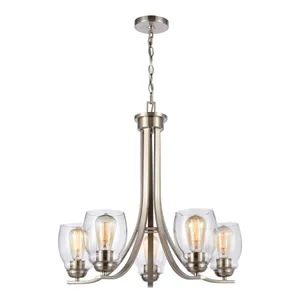 Calistoga 25'' Wide 5-Light Chandelier - Brushed Nickel 1