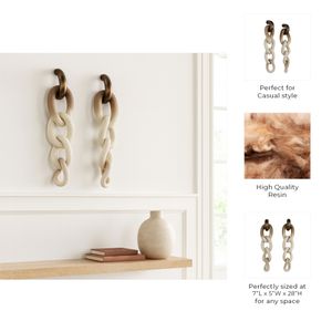 REGANOAK SET OF 2 BROWN DECOR 28 (IN) 9