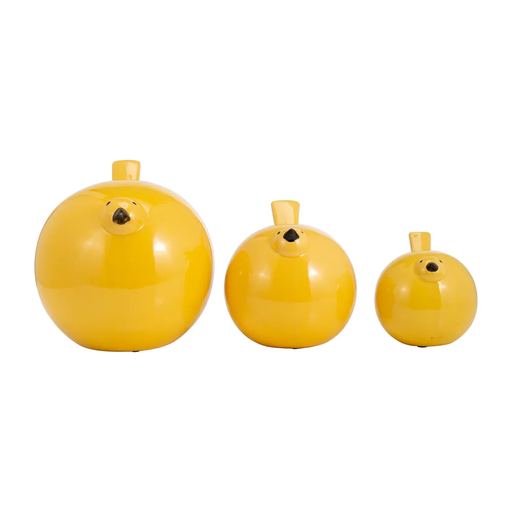 HARKENLEY SET OF 3 YELLOW DECOR 7 (IN)