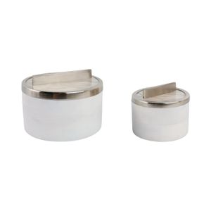 CHATHAMWORTH SET OF 2 WHITE BOXES 6 (IN) 3