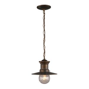 Maritime 9'' Wide 1-Light Outdoor Pendant - Hazelnut Bronze 1