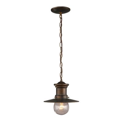 Maritime 9″ Wide 1-Light Outdoor Pendant - Hazelnut Bronze