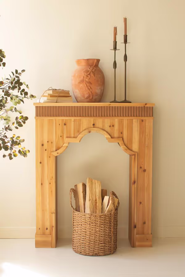 Natural Fir Wood Mantel