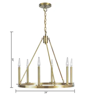 Martin 24'' Wide 6-Light Chandelier - Bronze 2