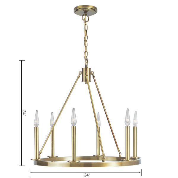 Martin 24'' Wide 6-Light Chandelier - Bronze