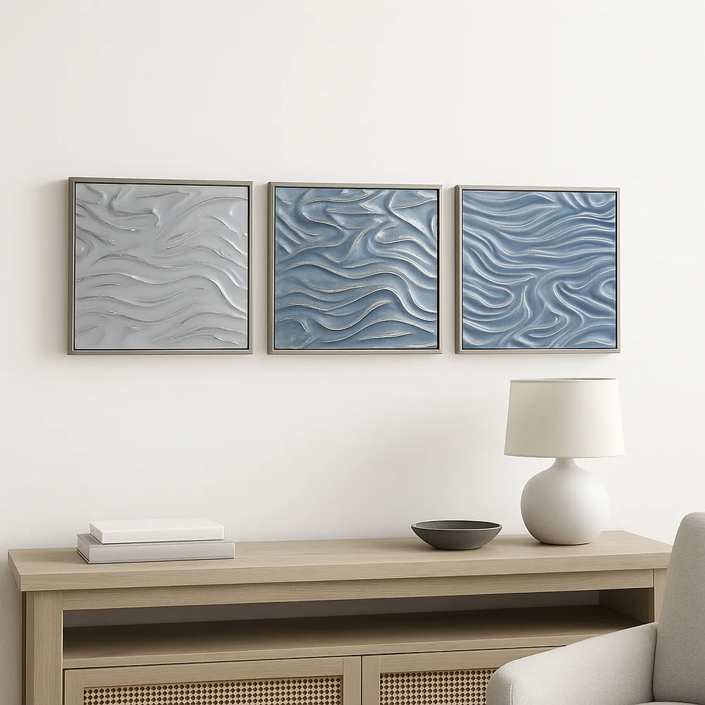 ETHANWAY SET OF 3 SILVER ART 20 (IN)