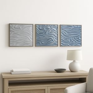 ETHANWAY SET OF 3 SILVER ART 20 (IN) 2