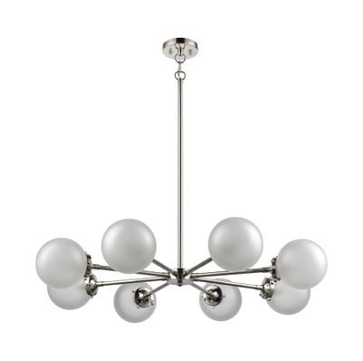 Boudreaux 36'' Wide 8-Light Chandelier - Polished Nickel