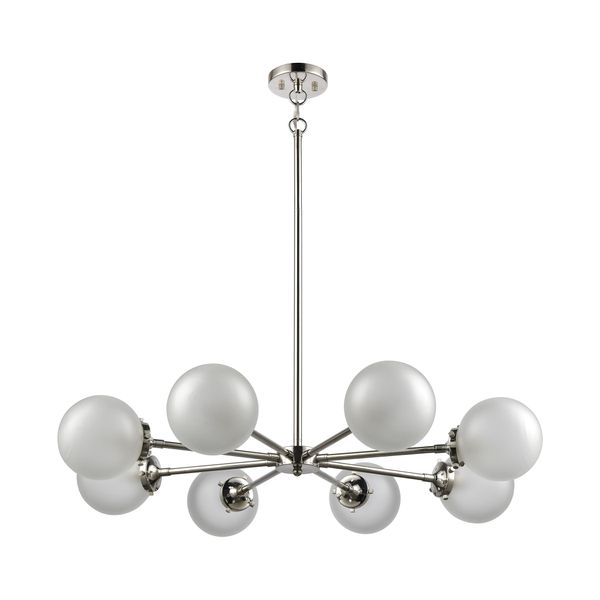 Boudreaux 36'' Wide 8-Light Chandelier - Polished Nickel