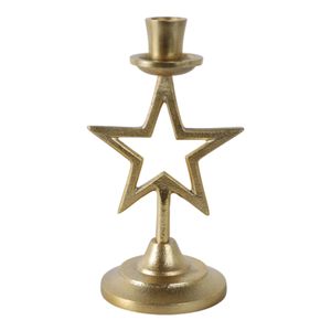 BRICEHAVEN GOLD CANDLE HOLDER 9 (IN) 5