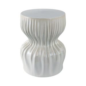 LEONAMILL WHITE GARDEN STOOL 19 (IN) 1
