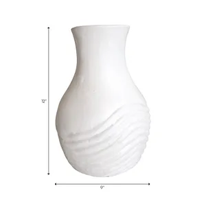 GAIGEWELL WHITE VASE 12 (IN) 7