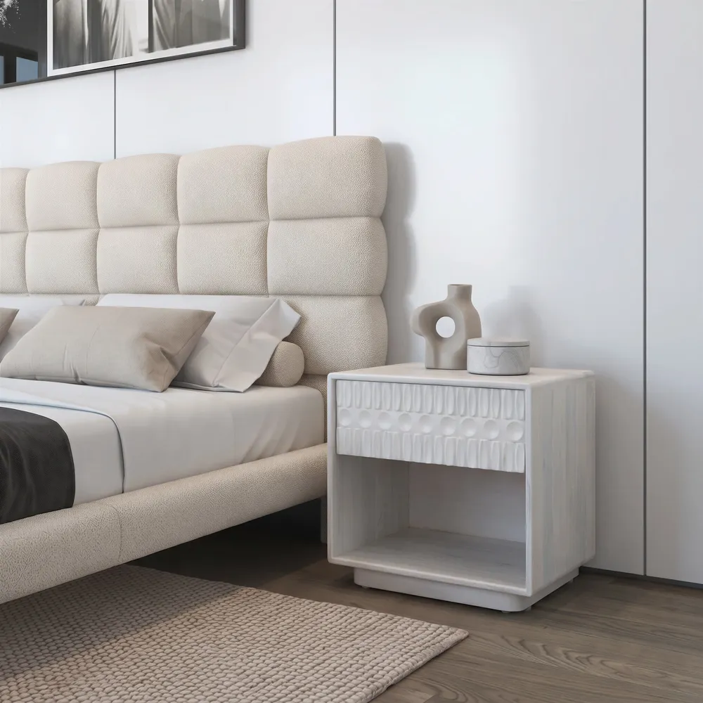 Farah Nightstand Whitewashed