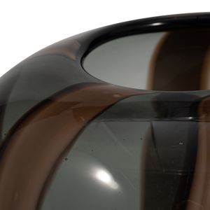 VALEBROOK BROWN GLASS VASE 7 (IN) 7